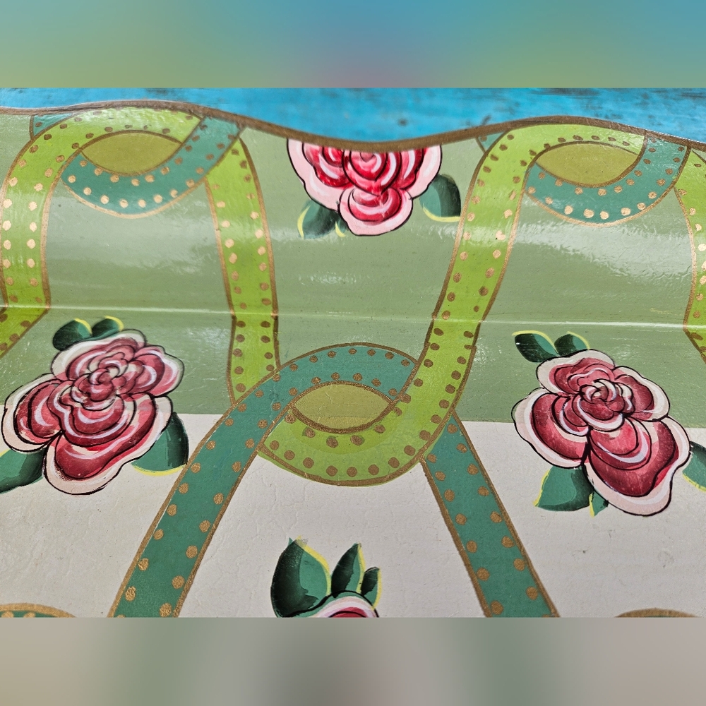 Mackenzie Childs Really Rosy Tray - Picture 2 of 10